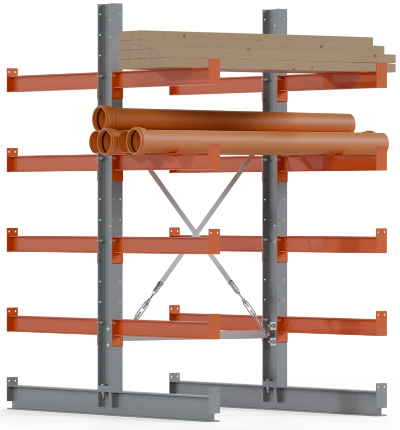 Kragarmregal Grundfeld Breite 1000 mm doppelseitig nutzbar
