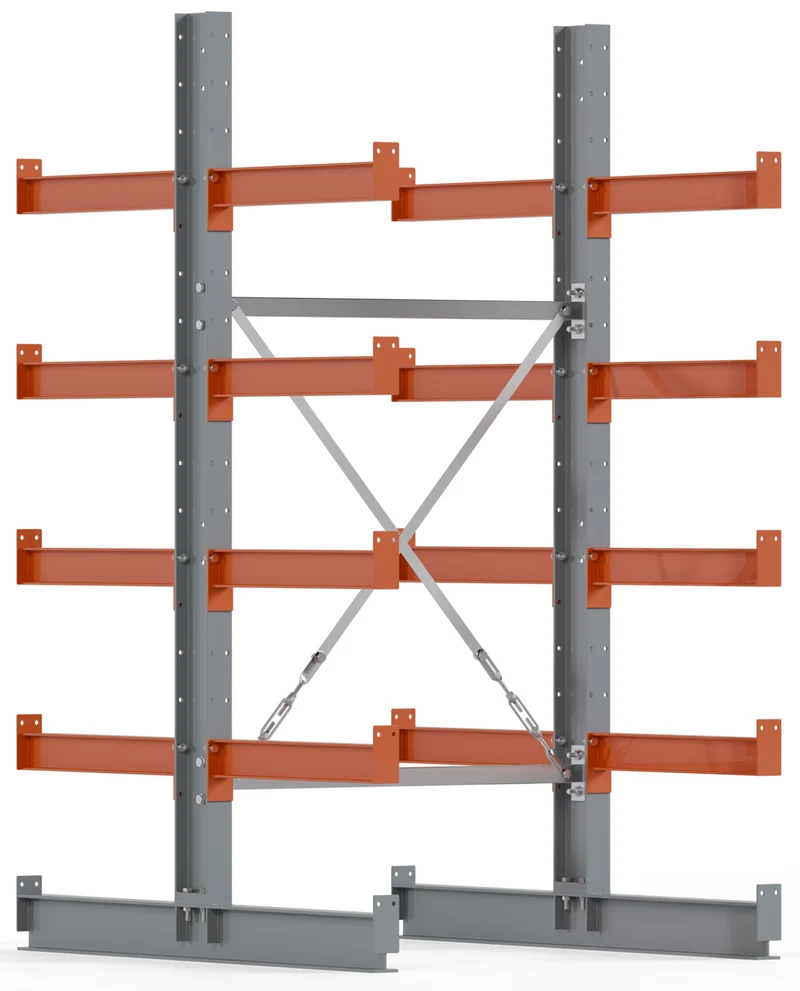 Kragarmregal Grundfeld Breite 1000 mm doppelseitig nutzbar