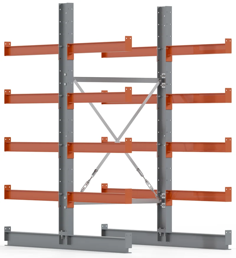 Kragarmregal Grundfeld Breite 1000 mm doppelseitig nutzbar