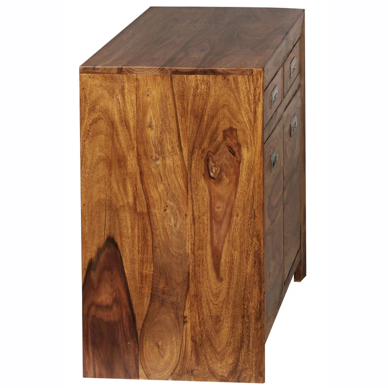 Sideboard – Massivholz, 90 cm, 2 Türen, Schubladen, viel Stauraum