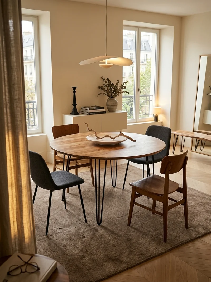 Esszimmertisch – Rund Massivholz 120 cm Landhausstil