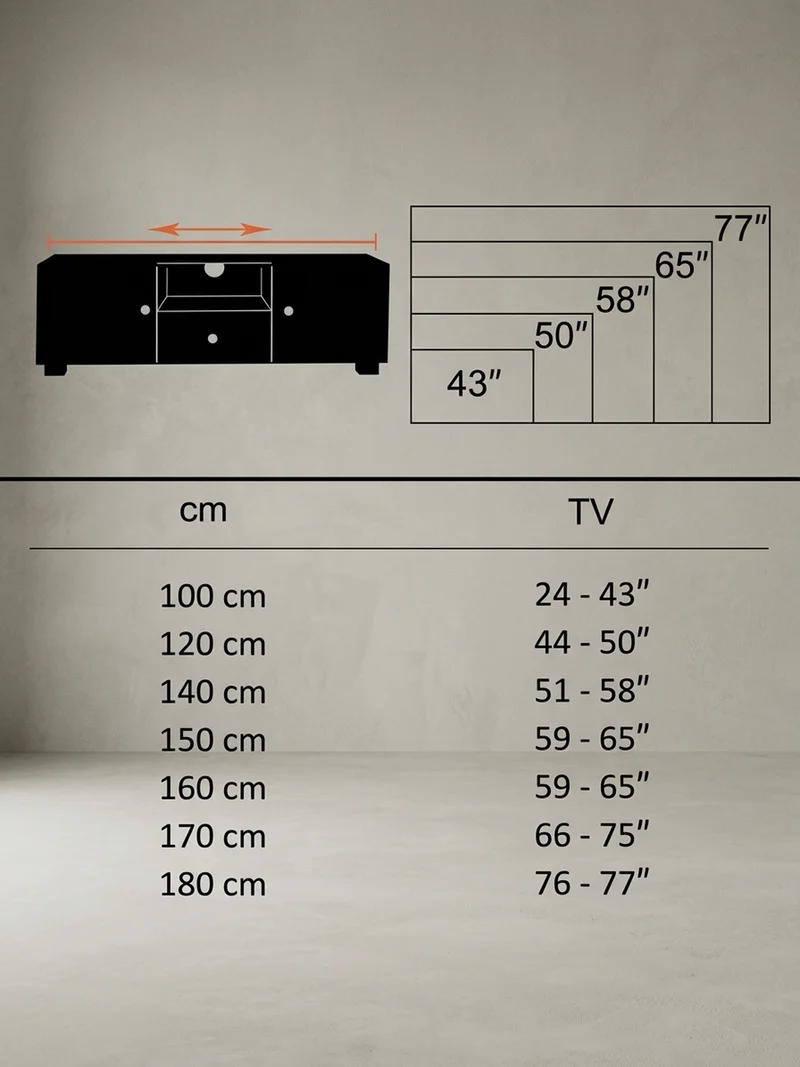 Lowboard Mango Massivholz Metall Industrial Stil für Fernseher bis 55 Zoll