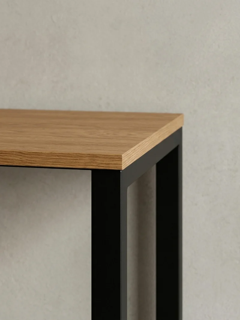 Schreibtisch – Eiche, 120x60x76 cm, Metallbeine, robust & vielseitig