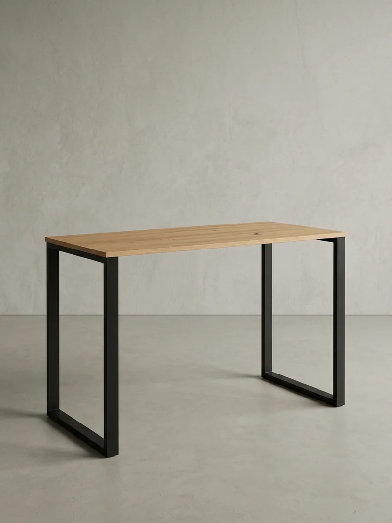 Schreibtisch – Eiche, 120x60x76 cm, Metallbeine, robust & vielseitig