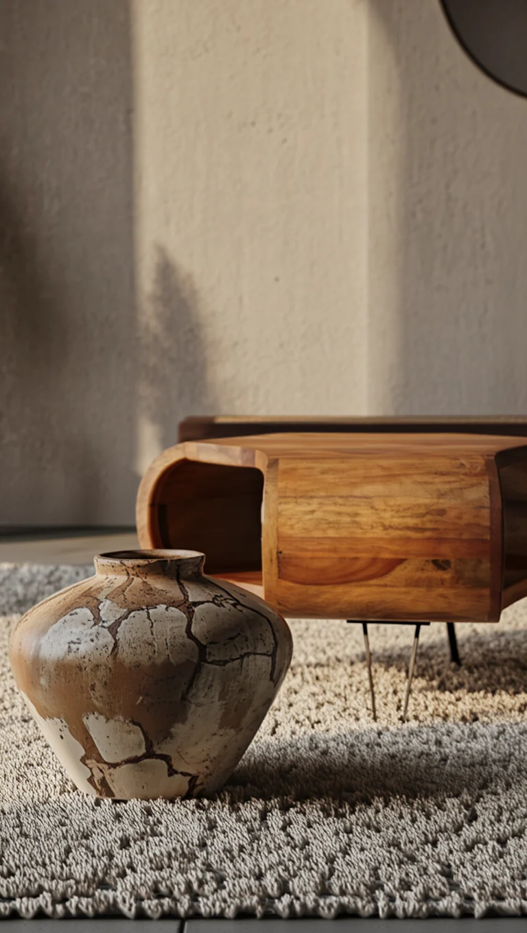 Couchtisch Sheesham Holz in Landhaus-Stil mit Stauraum, Maße 55x38x55 cm