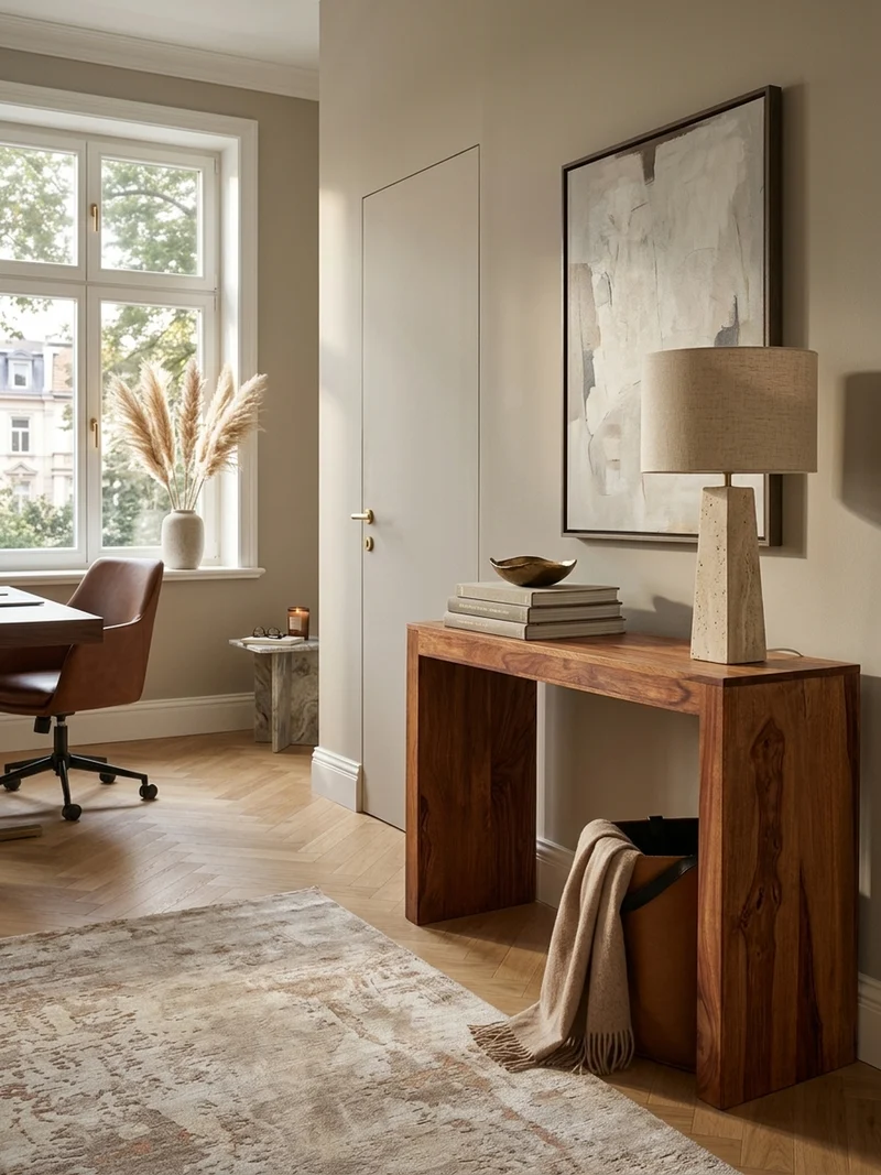 Konsolentisch – Massivholz, platzsparend, Landhausstil, stabiles Gestell