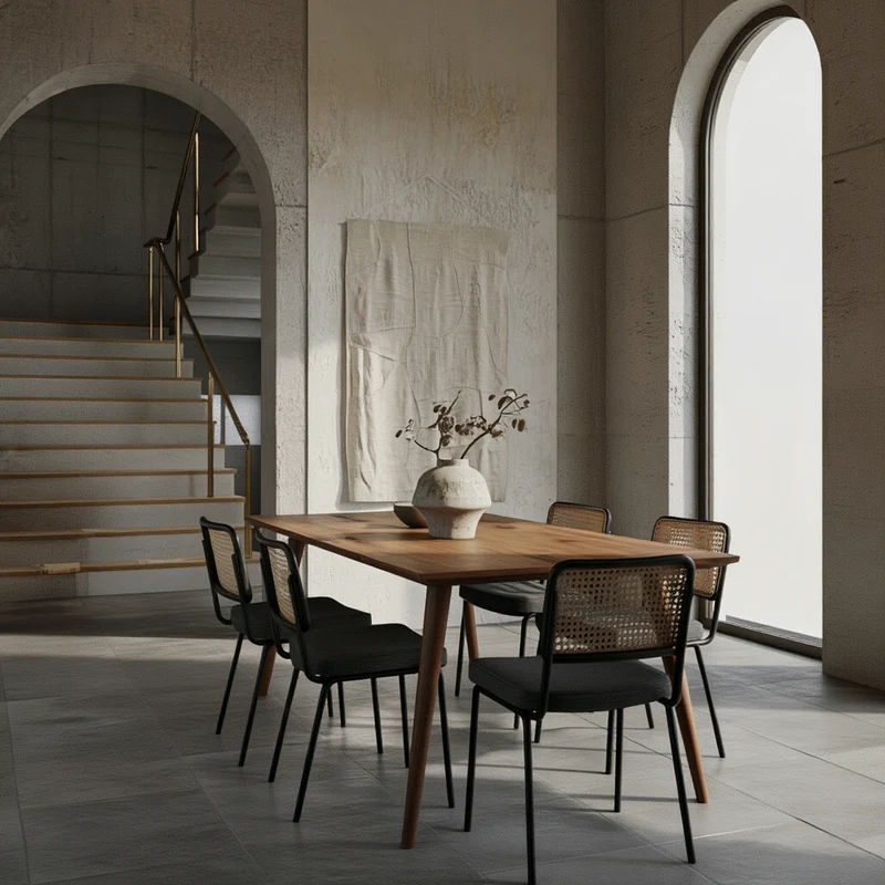 Esstisch Massivholz Braun Landhausstil Handgefertigt