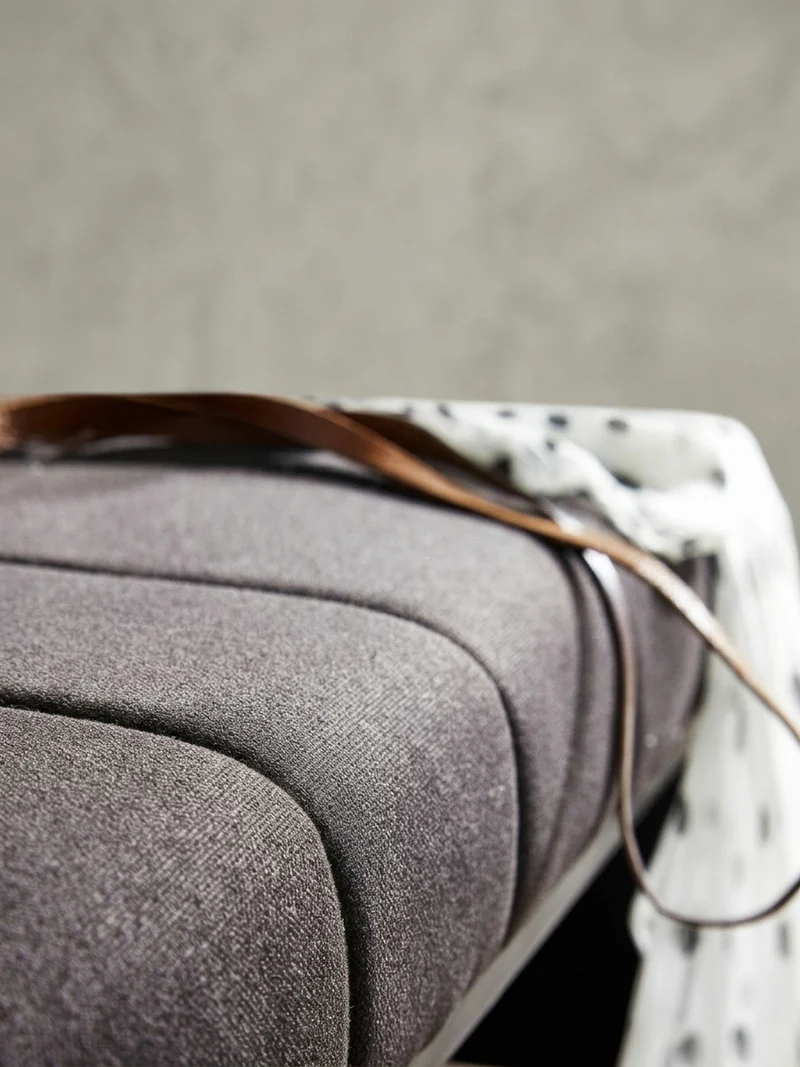 Sitzbank – Metall, Retro-Look, Rillenmuster