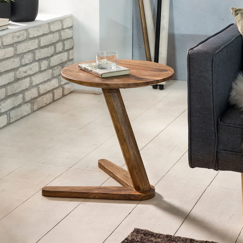 Beistelltisch – Rund Massivholz 50 cm Höhe