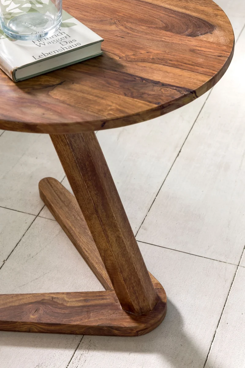 Beistelltisch – Rund Massivholz 50 cm Höhe
