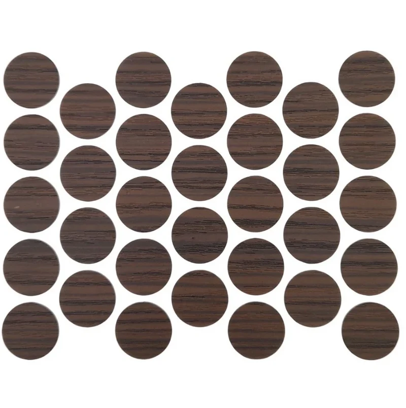 Schraubabdeckkappen Selbstklebend - Dark Zebrano 18mm