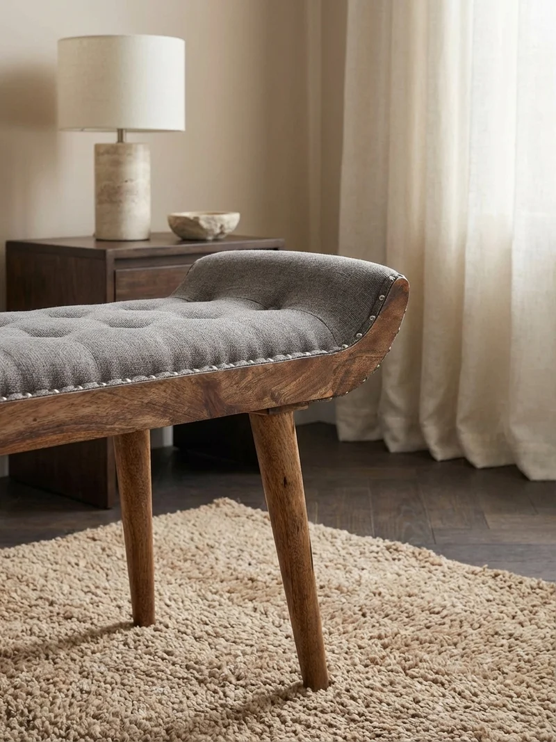 Sitzbank Massivholz Chesterfield Muster
