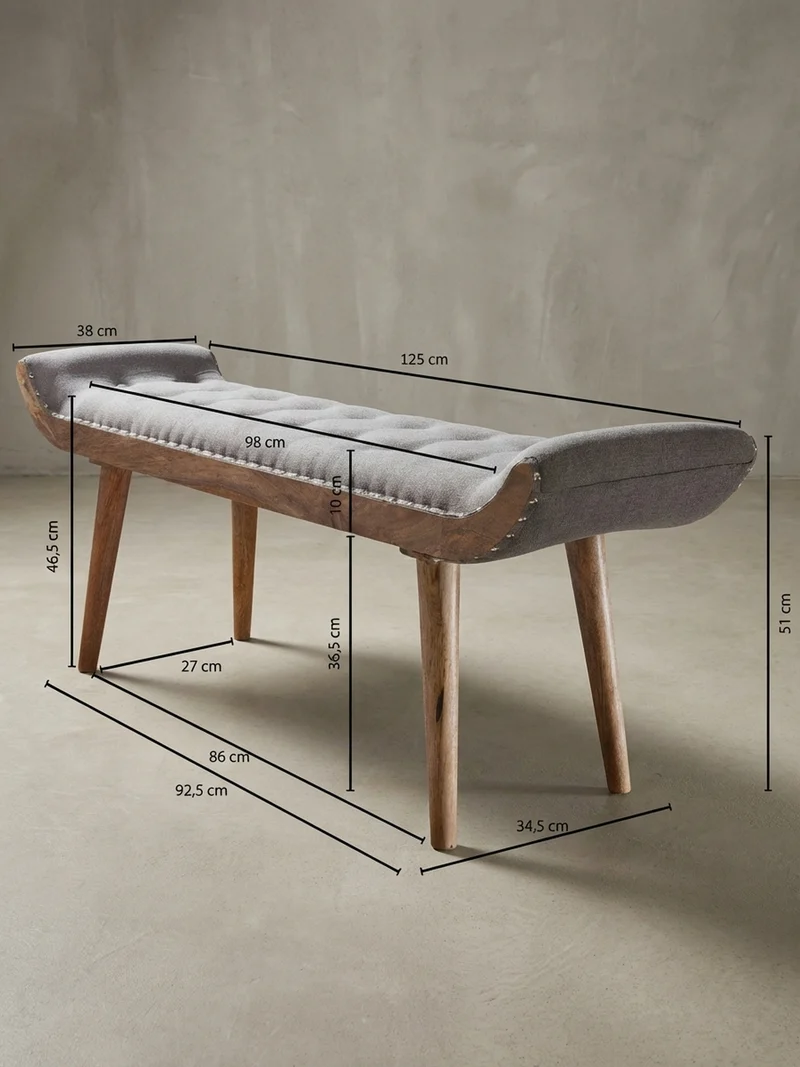 Sitzbank Massivholz Chesterfield Muster