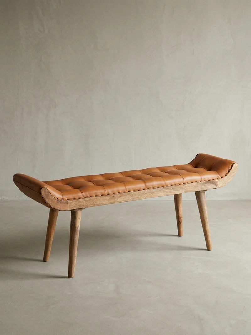 Sitzbank Massivholz Chesterfield Muster