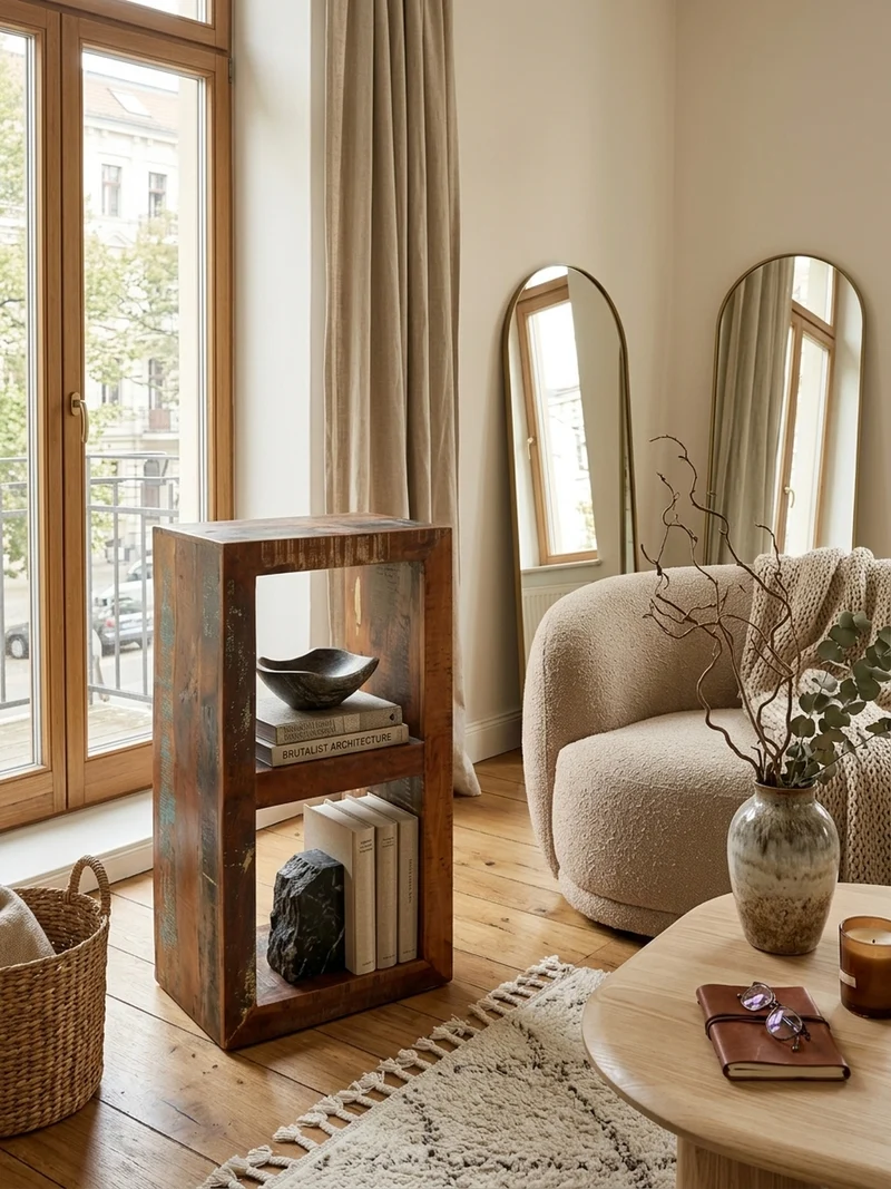 Regal Massivholz Mango Cubeform Vintage