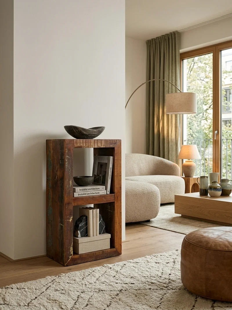 Regal Massivholz Mango Cubeform Vintage