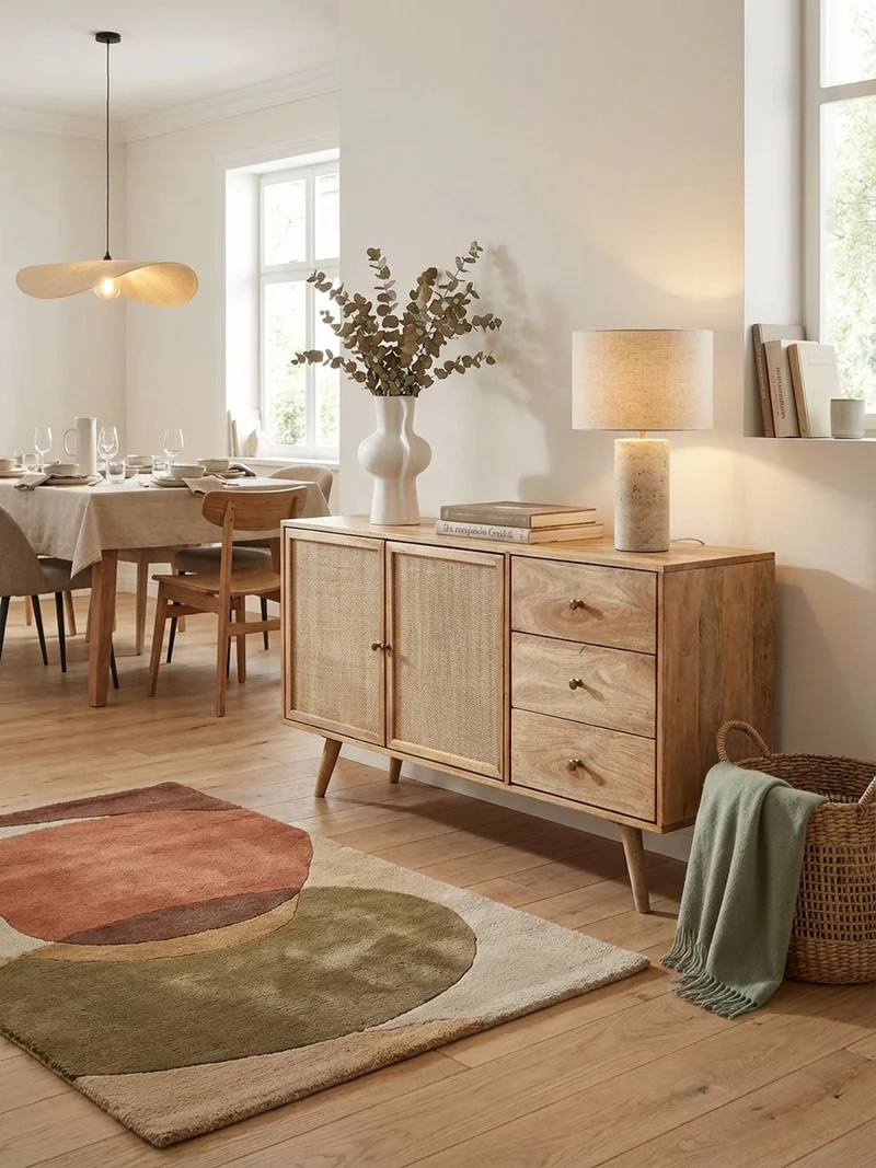 Sideboard – Mangoholz, robust, viel Stauraum