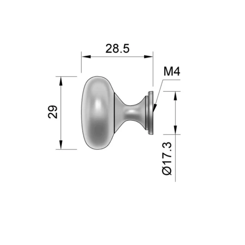 Möbelknopf, Satin