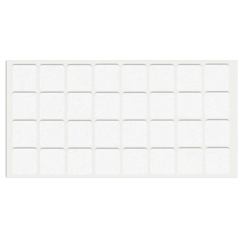 Selbstklebendes Filzpad 25x25mm Weiß