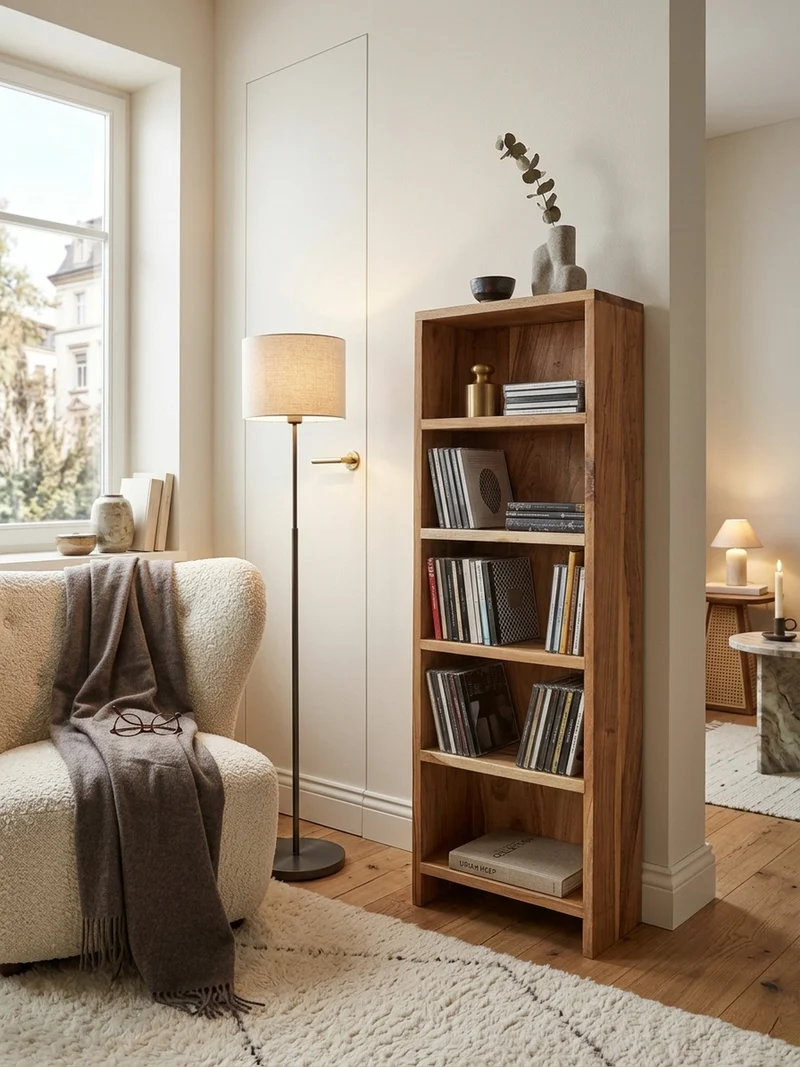 CD-Regal Massivholz Pflegeleicht 90cm