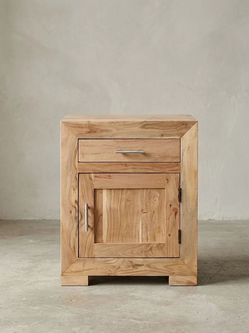 Nachttisch Massivholz Schublade Tür Landhausstil