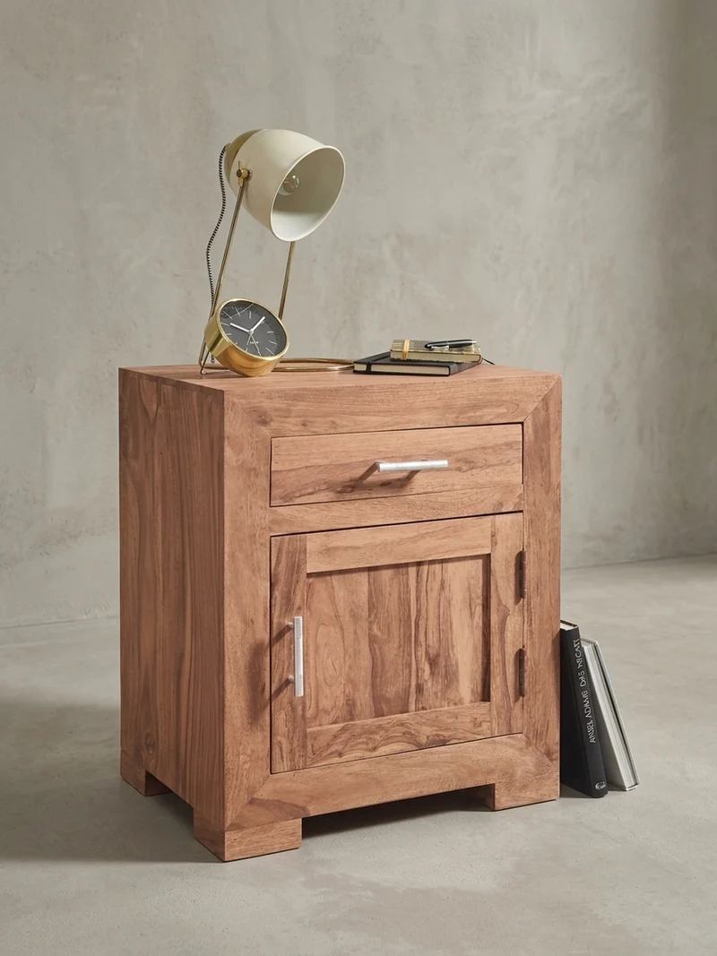 Nachttisch Massivholz Schublade Tür Landhausstil