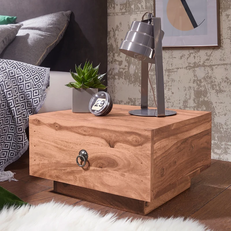 Nachttisch Massivholz Schublade Landhausstil Handgefertigt