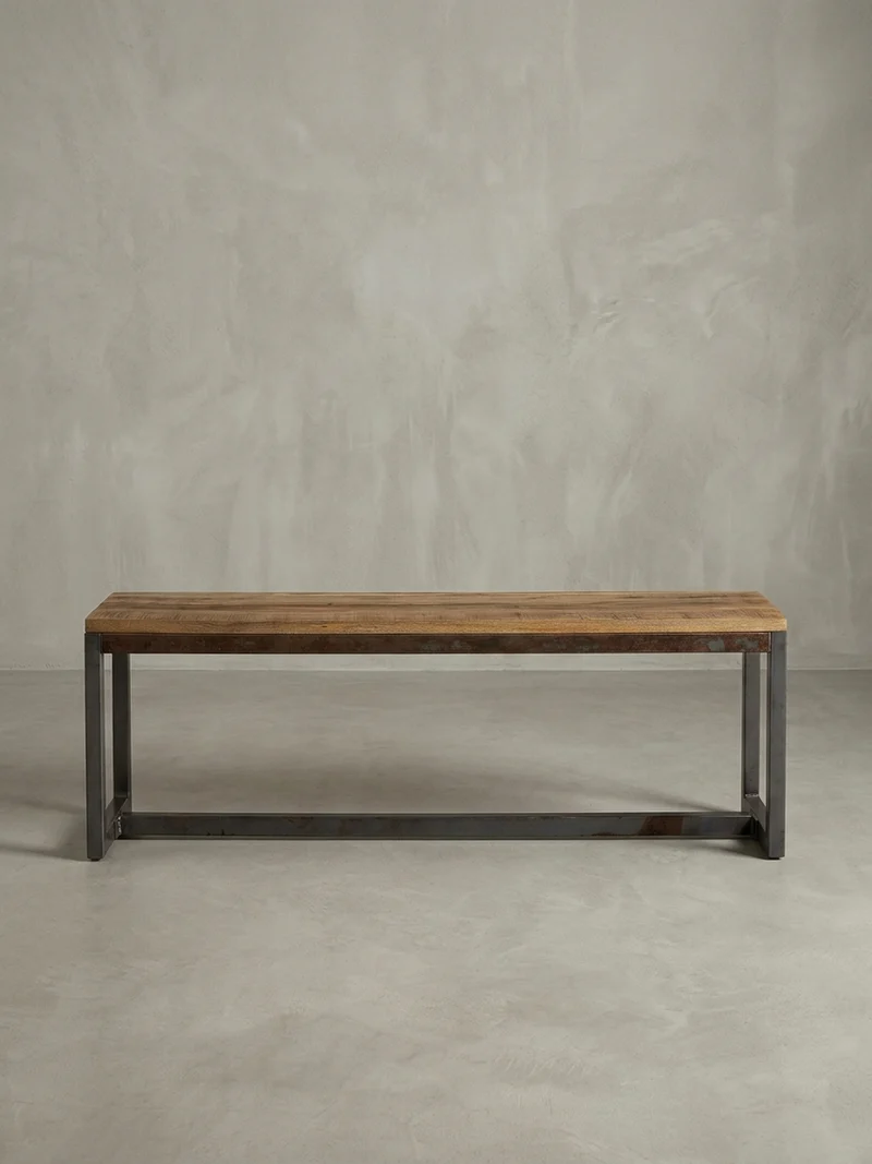 Sitzbank – Mango Massivholz/Metall, Vintage