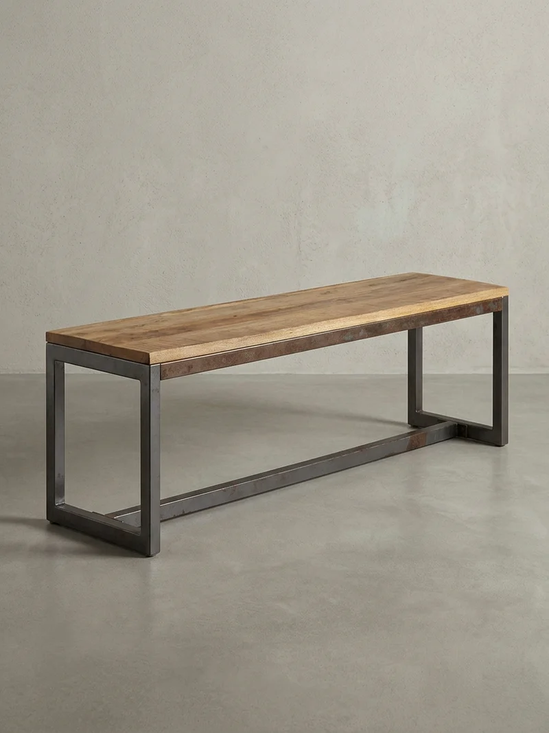 Sitzbank – Mango Massivholz/Metall, Vintage