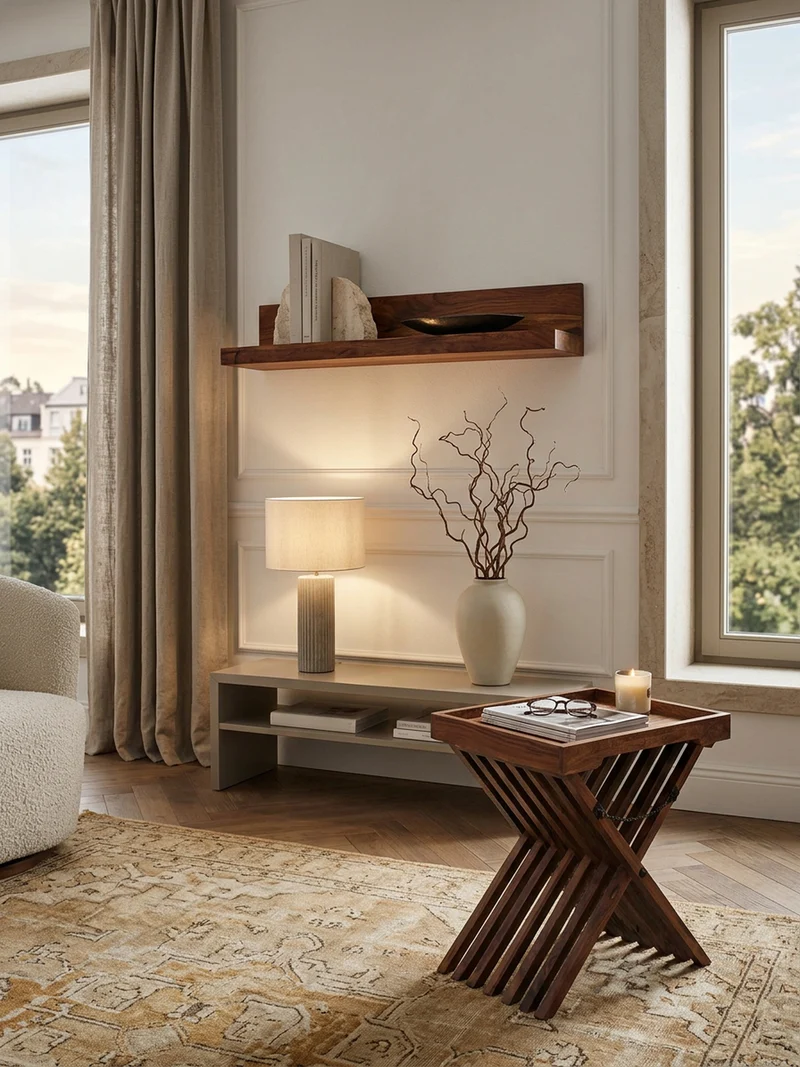 Wandregal Massivholz Flexibles Design Landhausstil