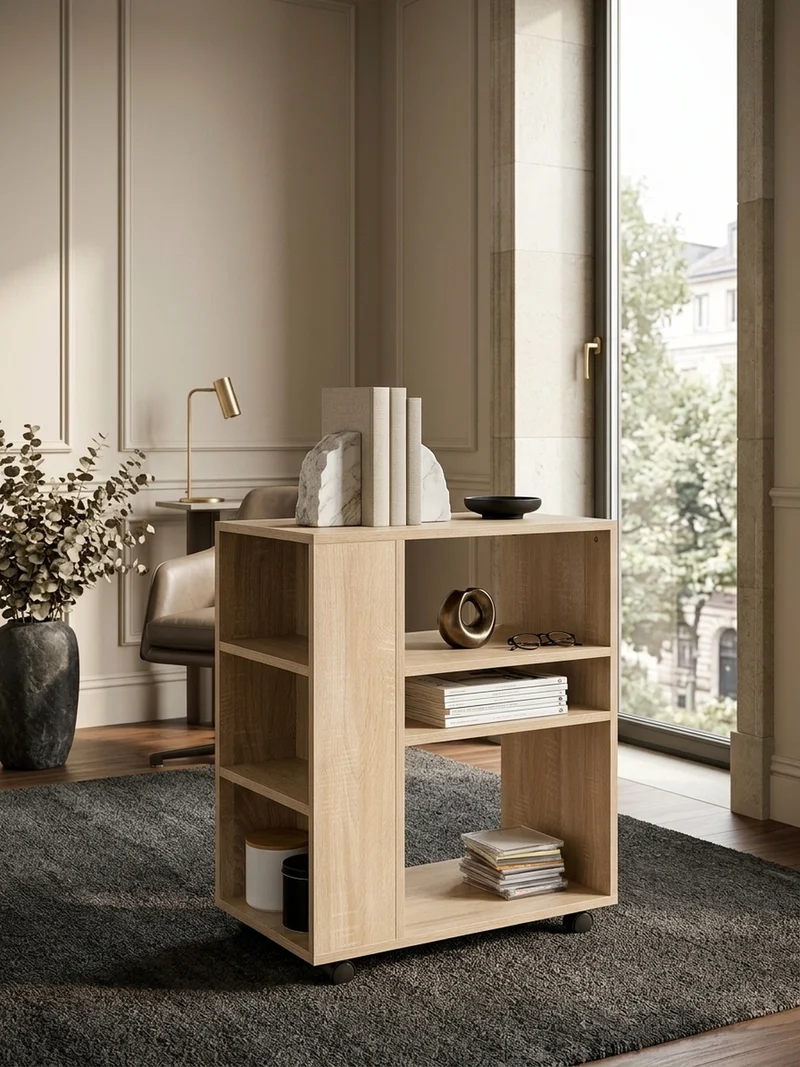 Regal Multifunktional Mit Rollen Modern