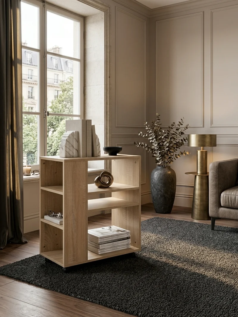 Regal Multifunktional Mit Rollen Modern