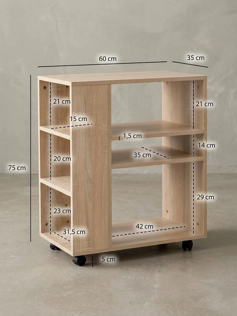 Regal Multifunktional Mit Rollen Modern