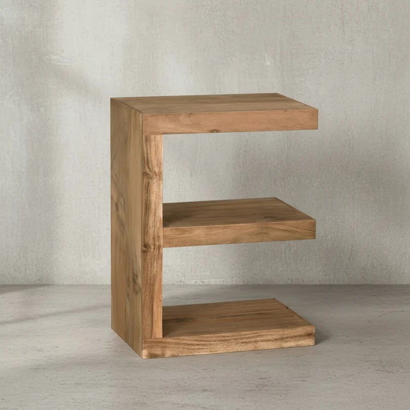 Beistelltisch Massivholz E-Konstruktion Cubeform Handgefertigt