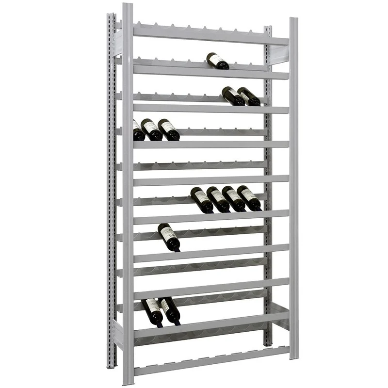 Flaschenregal Weinregal aus Metall Grundregal 200x100x30 cm Fachlast 35 kg