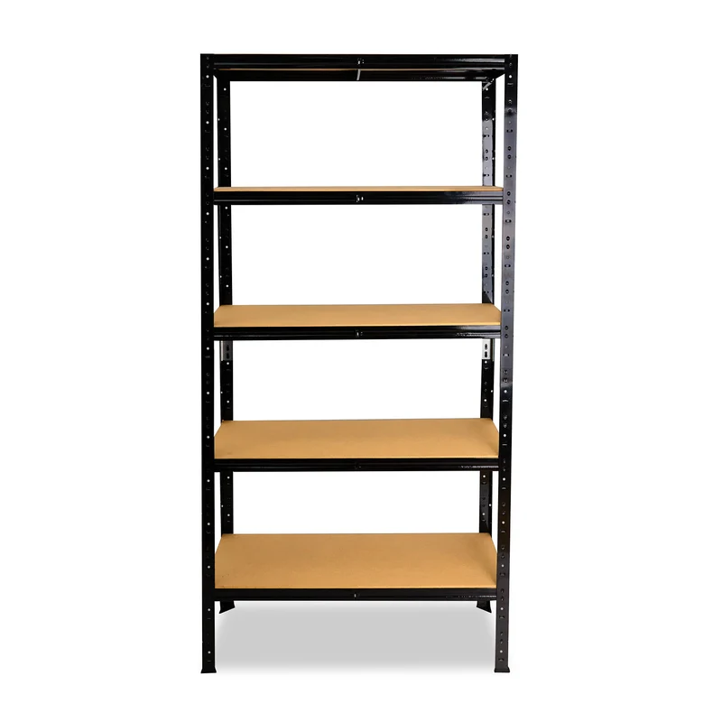 shelfplaza BLACK Schwerlastregal 200x60x45 cm schwarz mit 5 Böden