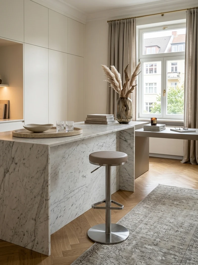 Barhocker Höhenverstellbar Gepolstert Triangel-Fußablage