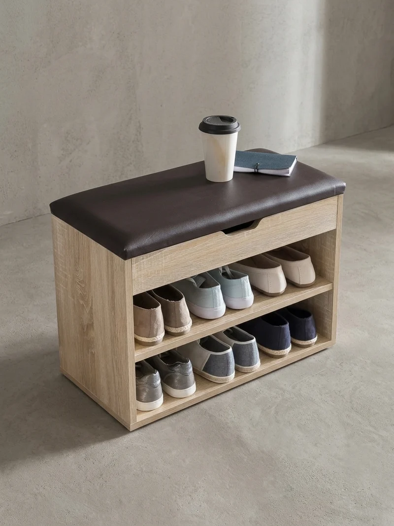 Schuhbank gepolstert mit Stauraum