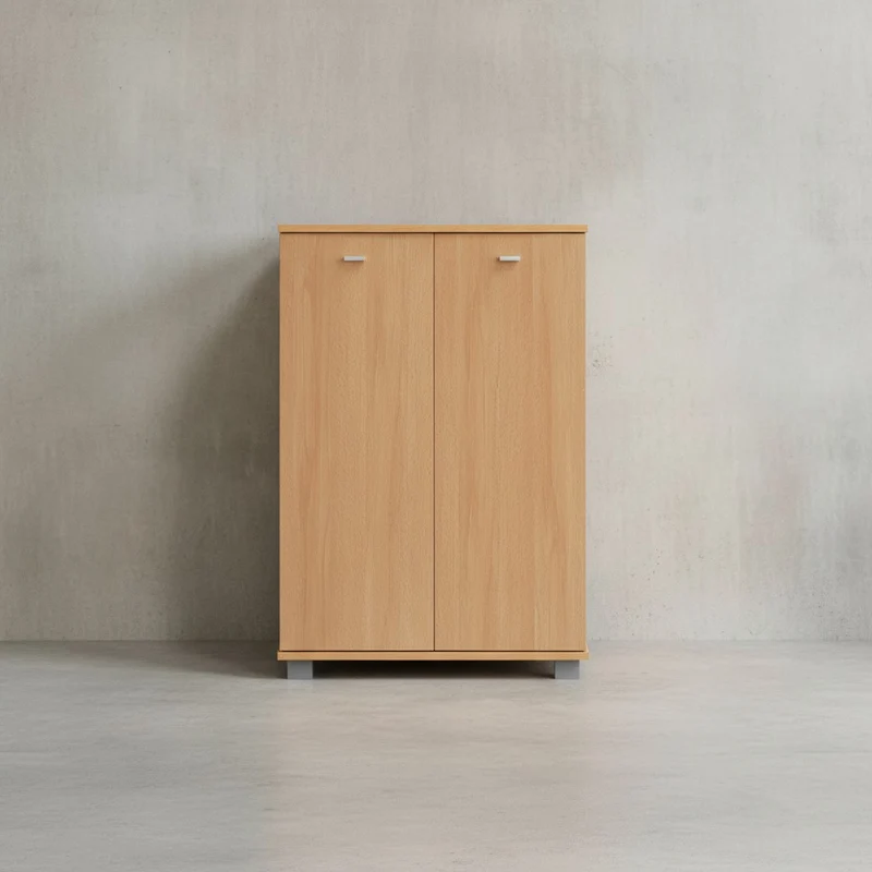Schuhschrank Holz mit 2 Türen und 3 Einlegeböden