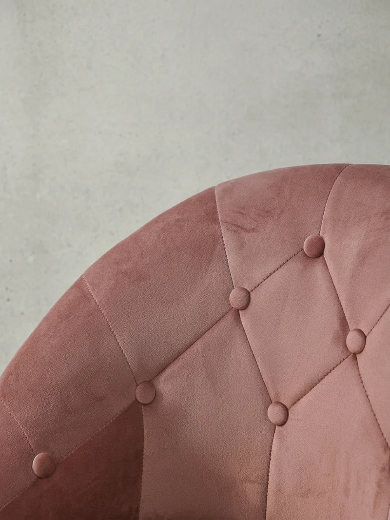 Loungesessel Chesterfield-Stil mit Samtbezug und 360° Drehfunktion