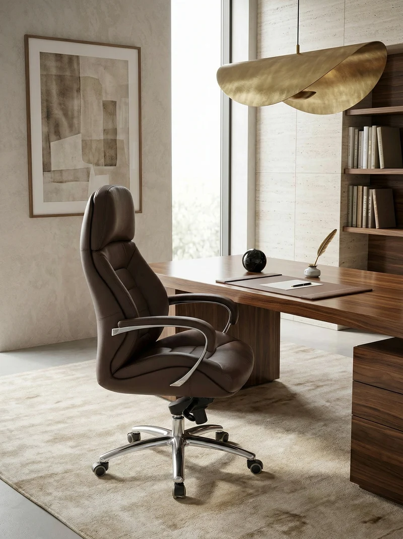 Chefsessel Leder mit Multiblockwippmechanik bis 120 kg