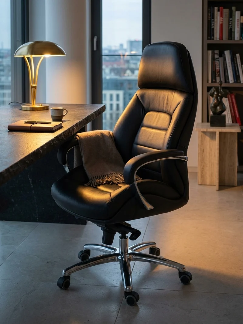 Chefsessel Leder mit Multiblockwippmechanik bis 120 kg