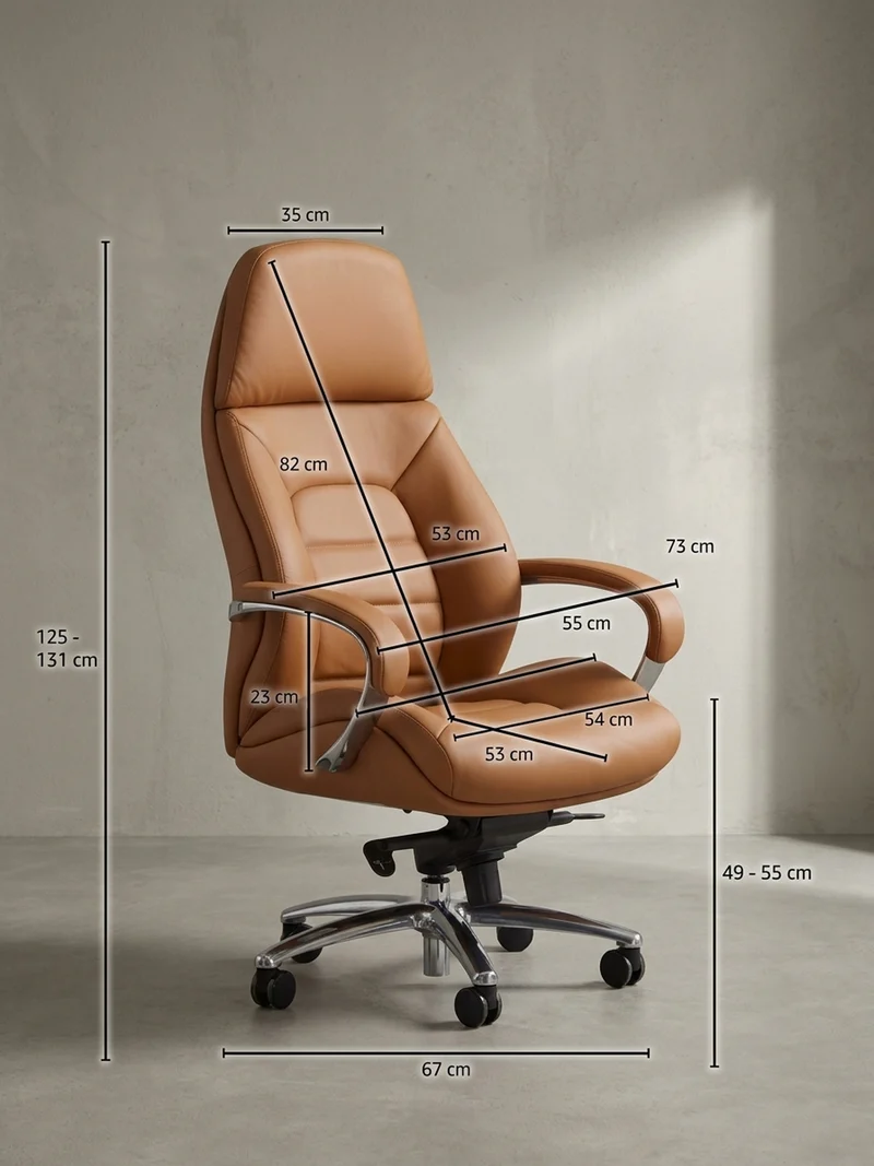 Chefsessel Leder mit Multiblockwippmechanik bis 120 kg