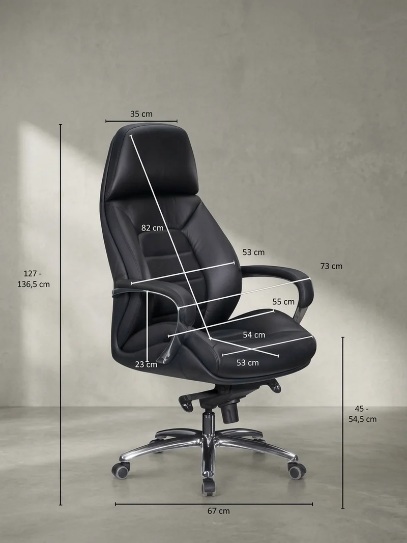 Chefsessel Leder mit Multiblockwippmechanik bis 120 kg