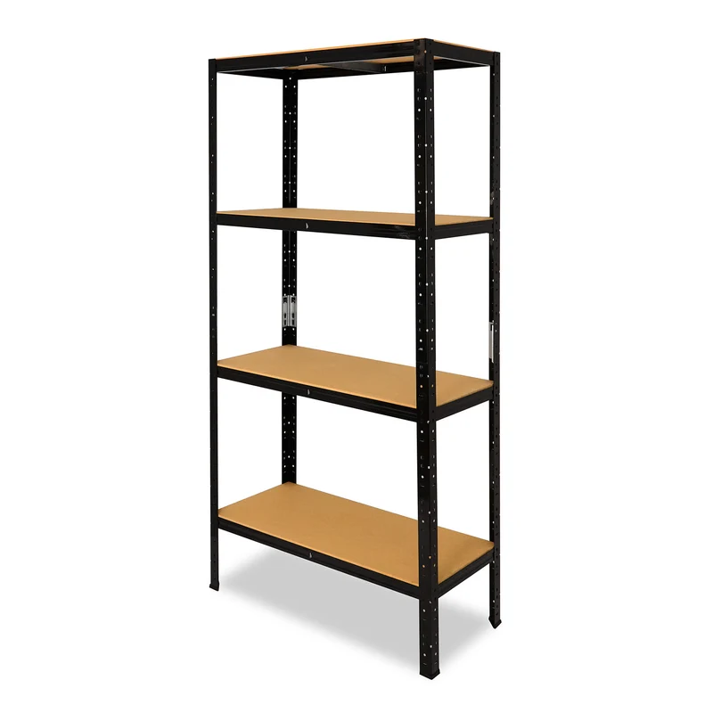 shelfplaza BLACK Schwerlastregal 200x100x60 cm schwarz mit 4 Böden