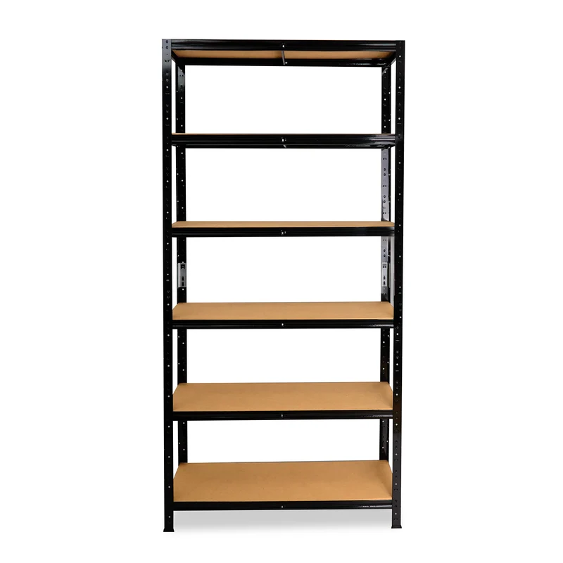 shelfplaza BLACK Schwerlastregal 200x100x50 cm schwarz mit 6 Böden