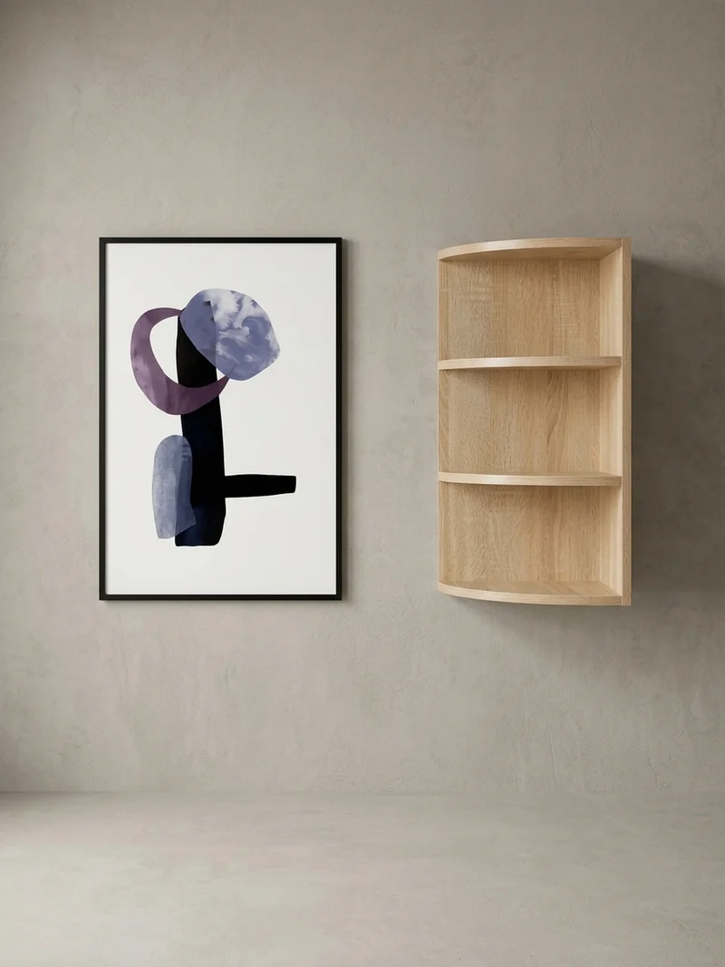Eckregal MDF Runder Front Modern