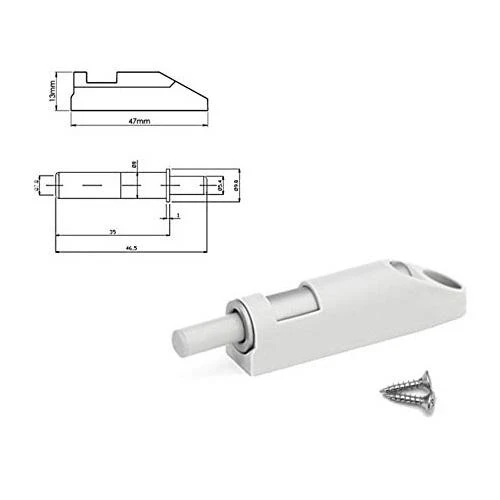 Soft-Close Schranktürdämpfer - Braun (10 Stück)