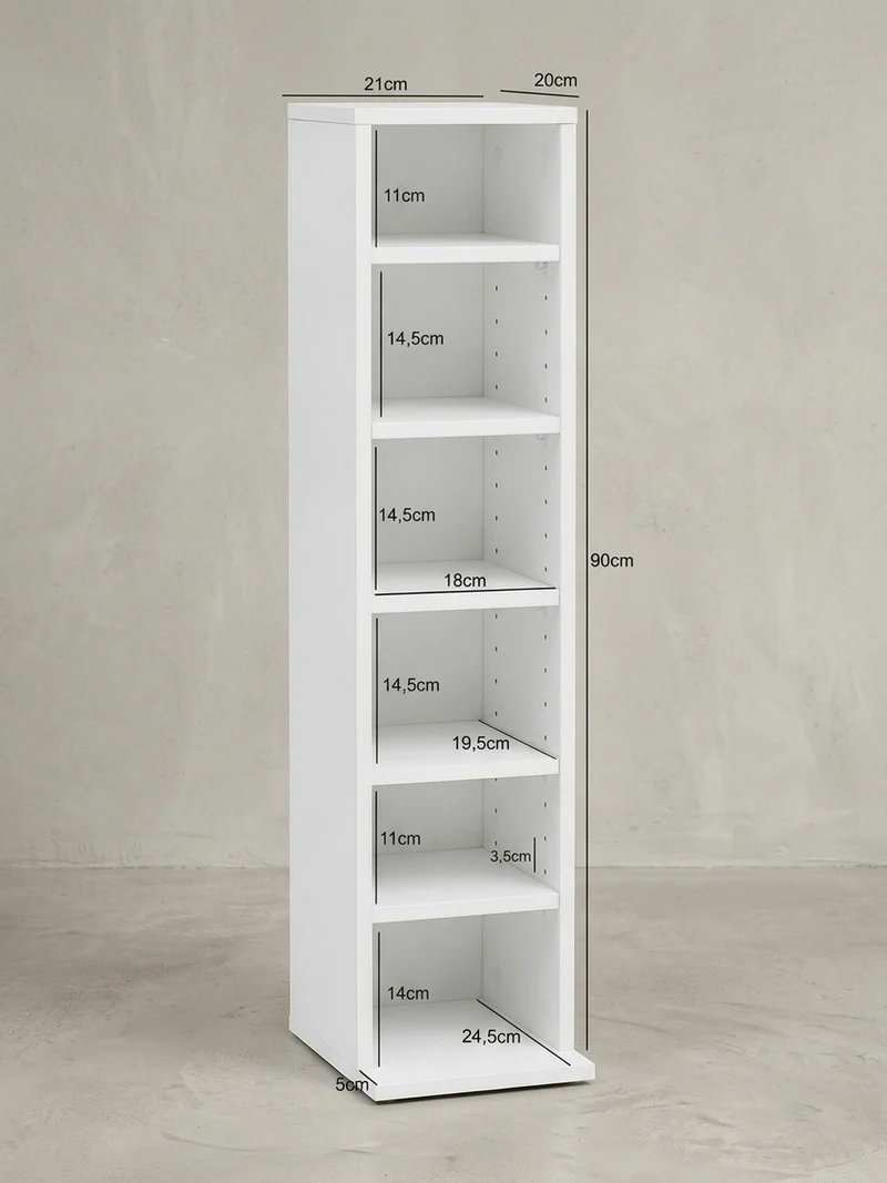 CD-Regal – Holz, 6 Fächer, modern