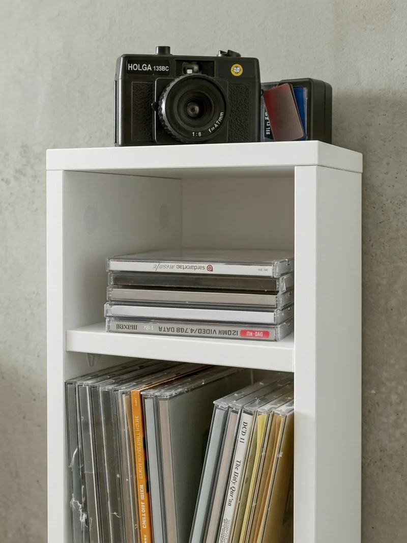 CD-Regal – Holz, 6 Fächer, modern
